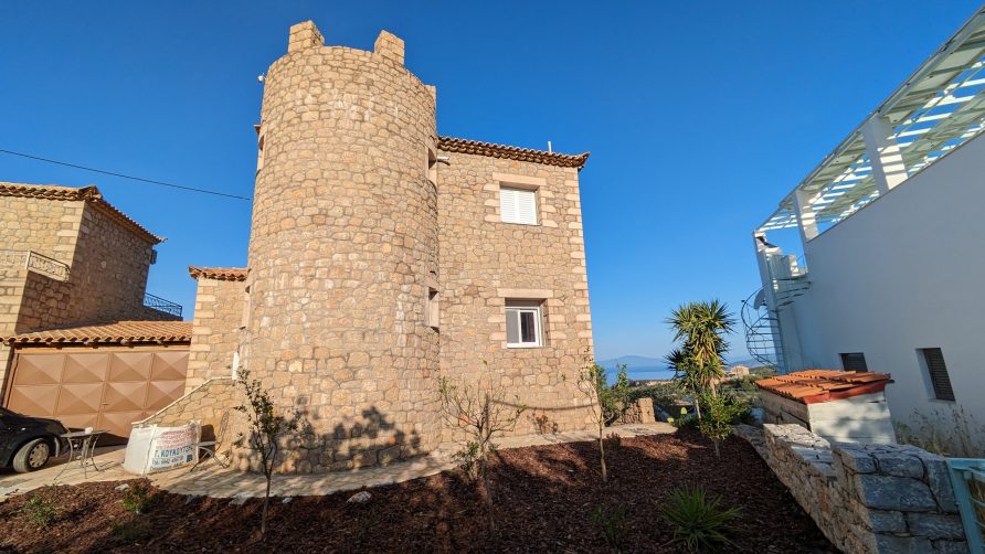 street view of Rapunzel's tower Mani